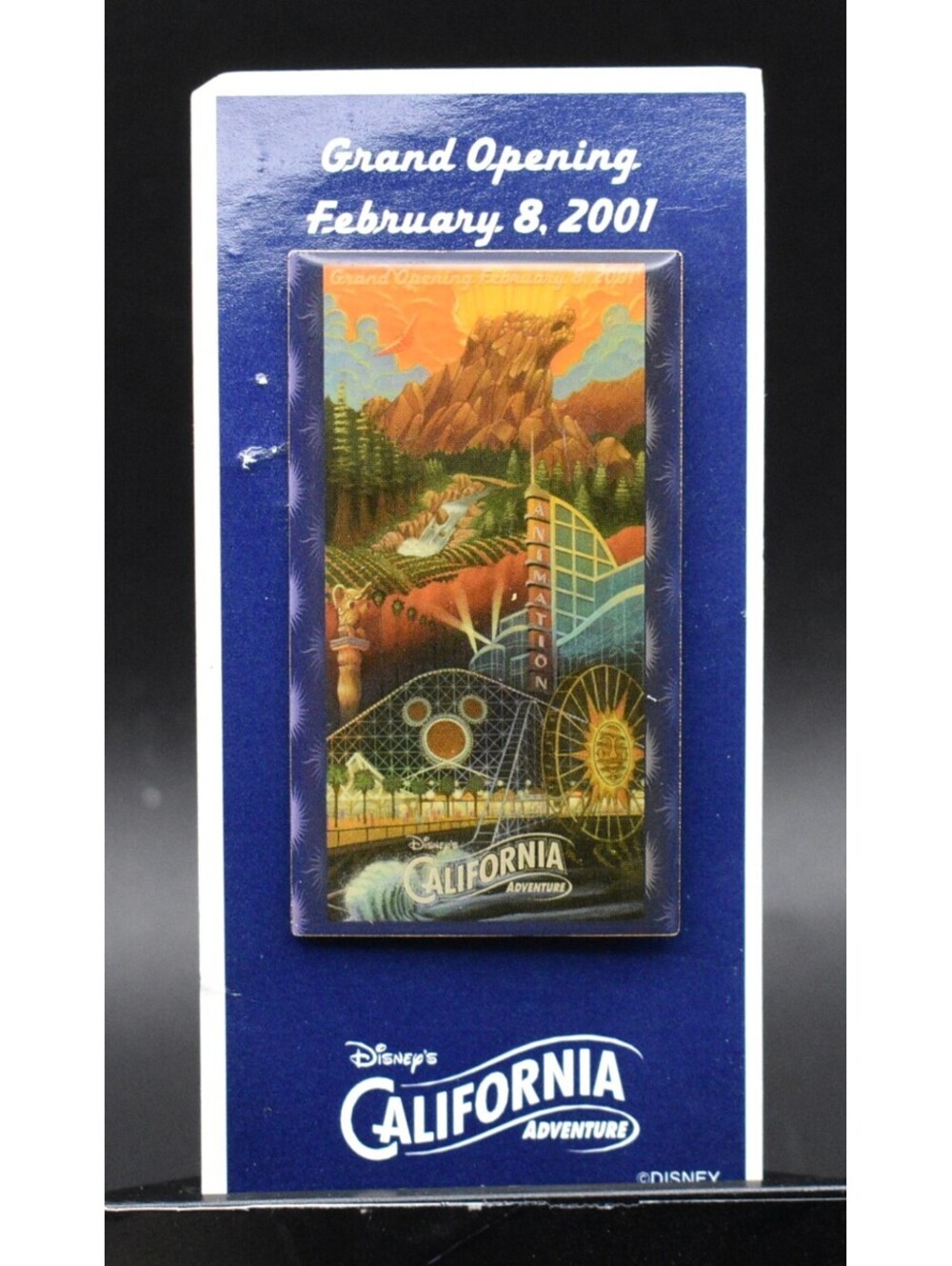 Disney DLR California Adventure Grand Opening February 8 2001 Grizzly Pin (C9)